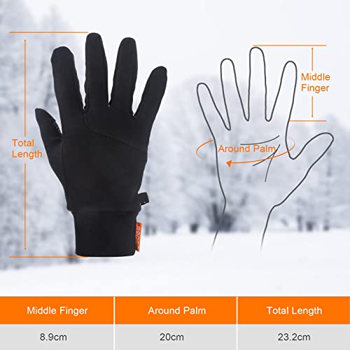 bedee Winter Touchscreen Gloves for Men Women Winter Touch Screen Gloves Work Gloves for Warm Gloves for Outdoor Sports Cycling Running Working Driving Hiking Camping Fishing (L)