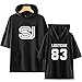 Produktbild Super Junior Kurzarm T-Shirt mit Kapuze KPOP Brief Drucken Sommer Unisex Baumwolle Lose Tops Hoodie Kurzärmliges Hemd HeeChul LeeTeuk YeSung ShinDong DongHae EunHyuk Siwon SungMin