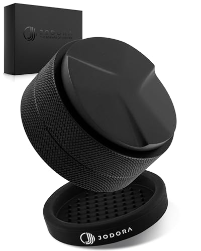 JODORA Leveler 51mm - Ergonomischer Espresso Distributor 51mm - Hochwertiger Espresso Verteiler zur optimalen Extraktion - Coffee Distributor aus stabilen rostfreien 304 Edelstahl (Schwarz 51mm)
