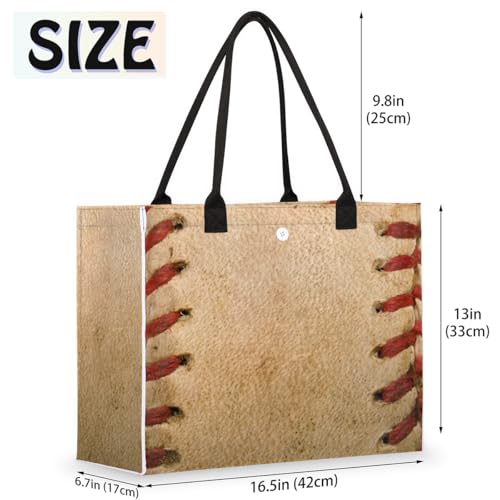 Vintage Baseball Sports Tote Bag for Women Large Beach Bag Reusable Tote Bags for Work Travel Beach Shopping2