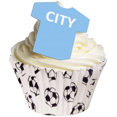 12 Edible T Shirt Decorations - Great for City Fans - Perfectly pre-Cut Wafer just pop Them Out The Packaging and top Them on Your Cake - Pack of 12 - by CDA Products Ltd Cover