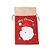 2 Pieces Sacs-Cadeaux de Jute de Noël Vacances Grande capacité Cordon d'emballage Organisateur Candy Bijoux Storage Forfaits Accueil, Vieil Homme