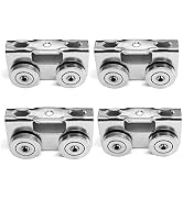 4Pcs Door Double Wheel Sliding Track Roller, Heavy-duty Trolley Assembly, Rollers Used For Heavy Barn Or Shed Sliding Doors