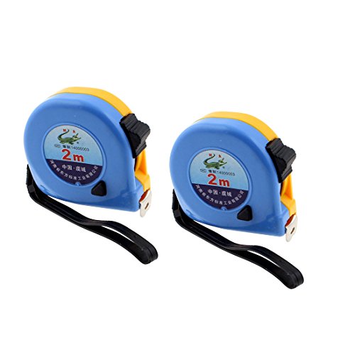 Aexit Retractable Ruler Tools & Home Improvement Measure Tape Thumb Lock Metric Tailor Tool Tape Measures 2M 2pcs