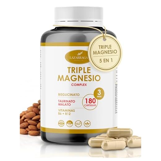 TRIPLE MAGNESIO COMPLEX 5 EN 1 | Bisglicinato + Taurinato + Malato + Vitaminas B6 y B12 | 250 mg Magnesio Elemental Diario | 180 Cápsulas Veganas | 3 Meses | Suplemento Premium | Energía y Vitalidad