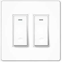 MOES WiFi Smart Light Switch, 2 Gang No Screw Panel Smart Life/Tuya App Wireless Remote Control Wall Switch Timer for Lights, Compatible with Alexa, Google Home, Neutral Wire Required, No Hub Required