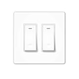 MOES WiFi Smart Light Switch, 2 Gang No Screw Panel Smart Life/Tuya App Wireless Remote Control Wall Switch Timer for Lights, Compatible with Alexa, Google Home, Neutral Wire Required, No Hub Required