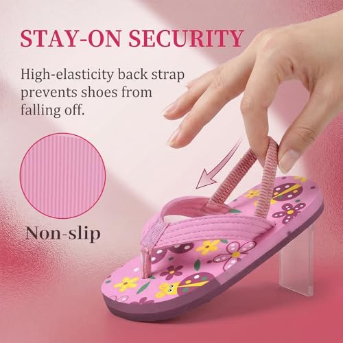 Image of Boys Girls Strap Flip Flops Sandals Cute Cartoon Unicorn Shark Toddler Flip Flop Kids Pool Beach Flat Slide Summer Water Shoes