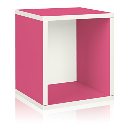 Way Basics Cube Plus Cubby Organizer (Tool-Free Assembly and Uniquely Crafted from Sustainable Non Toxic zBoard Paperboard), Pink