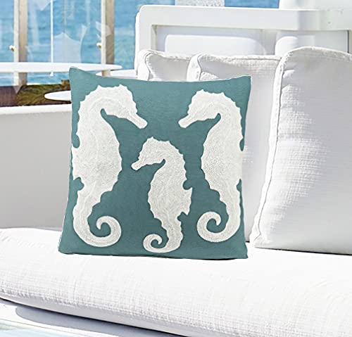 Beach-Throw-Pillow-Teal-and-White-Coastal-18-x-18-Inch-Pillow-Case-Cover-Decorative-Beach-Pillow-Cover-with-Embroidered-Seahorse-Teal 41Pm0PCtt4S