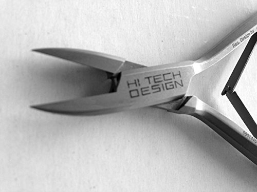 HiTech Design Eckenzange Nagelzange Griffige Präzision für die Fußpflege, Zange 13cm