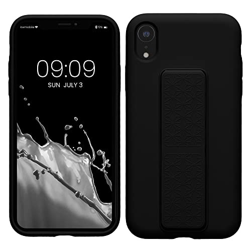 Ya en manzanajugosa.com: kwmobile Carcasa Compatible con Apple iPhone XR - Funda para móvil con Soporte y Agarre para Dedo Negro