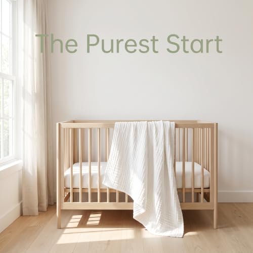 Image of Ultra Soft Cotton Muslin Baby Blanket 43x43 inches Swaddle Blankets White | Ultra Soft & Breathable, Lightweight Swaddle, For Newborns & Toddlers, Boys, 6 Layers