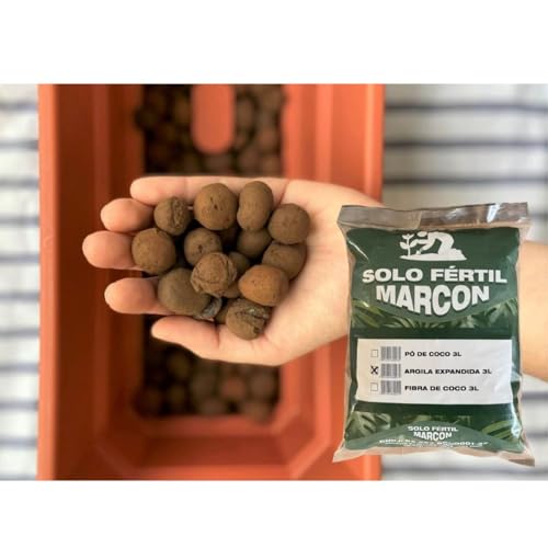 Argila Expandida 3L para Jardim Paisagismo Solo Fértil Marcon