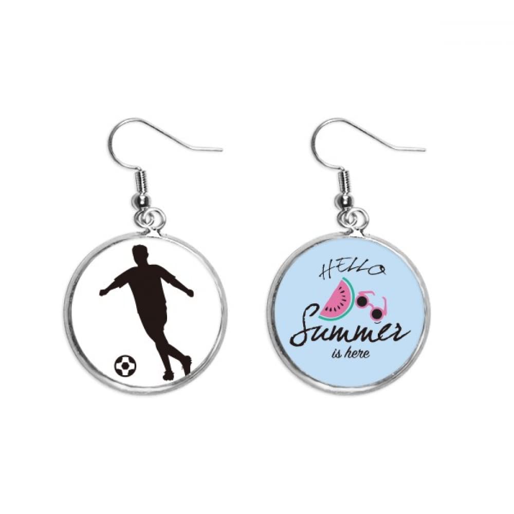 Pendientes de sandía de fútbol estivales accesorio de lóbulo 5
