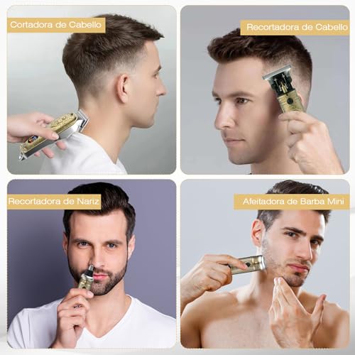 Bestauty Maquina Cortar Pelo,Cortapelos Hombre & Recortadora de Barba Profesional,Carga Rápida USB Inalámbrica Cortadora de Pelo para Barba,Apto para Familias&Peluqueros - imagen 6