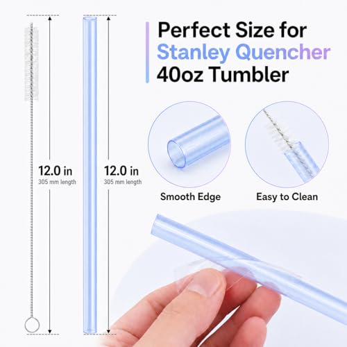 Image of Joshey Replacement Straws for Stanley Quencher 40oz Tumbler, 6 Pack