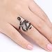 GNOCE Snake Ring for Women Men S925 Life Power Black Rings with Cubic Zirconia Personality Jewelry Engagement Anniversary Promise Fashion Ring (8)