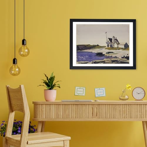 Garde côtière Edward Hopper affiche encadrée grand format premium Spiffing Prints - 2