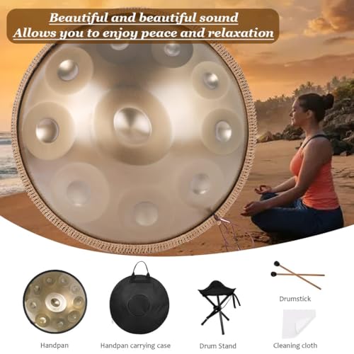 Steel Tongue Drum Handpan 9 Notas 22 Pulgadas 440Hz miniatura 6