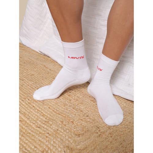 Image of Levi's Men's Cotton Stretch Crew Length Half Terry Socks with Cushioned Sole (Pack of 3)