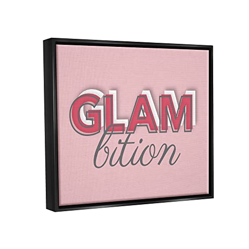 Image of 'Chic Glambition Typography Trendy Fashion Text'| Floating Frame Canvas Art