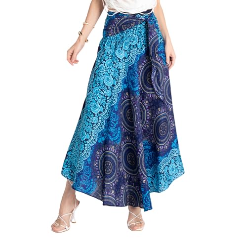 Vacation Summer Skirt Tranquil Threads Boho Maxi Skirt For Women - 2-in-1  Convertible Wrap Skirt & Halter Dress, Beach Vacation Outfit Bathing Suit  Cover Up