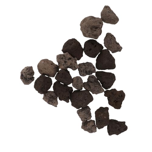 Yardwe Natural Volcanic Black Garden Rocks for Aquarium Decor Fire Pit and Outdoor Landscaping