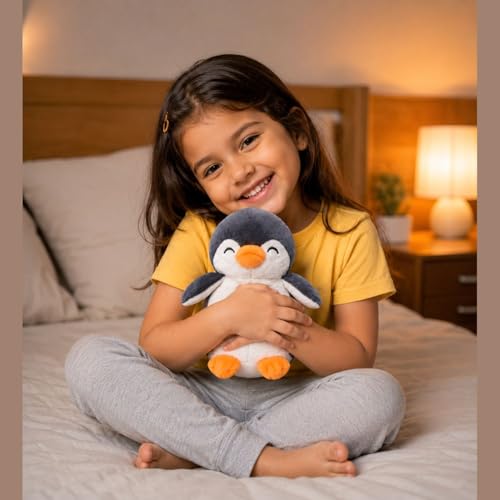 Image of Grey Penguin 18cm | Ultra Soft Plush Stuffed Toy | Cute Hugging Pillow | Gift for Kids Boys Girls