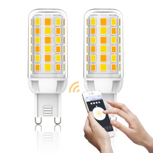 Ampoule G9 Led WiFi Smart LED G9 Lampe Température de Couleur Dimmable Blanc Froid Blanc Chaud Blanc Naturel Compatible avec Alexa, Google Home et SmartThings G9 Led Lumière D'ambiance (2pcs) Cover