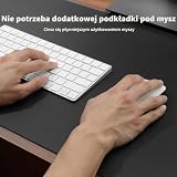 Aothia podkładka na biurko, ze skóry PU, podkładka pod mysz, antypoślizgowy ochraniacz na biurko, wodoodporna podkładka na biurko do biura i domu (80 x 40 cm, czarna)