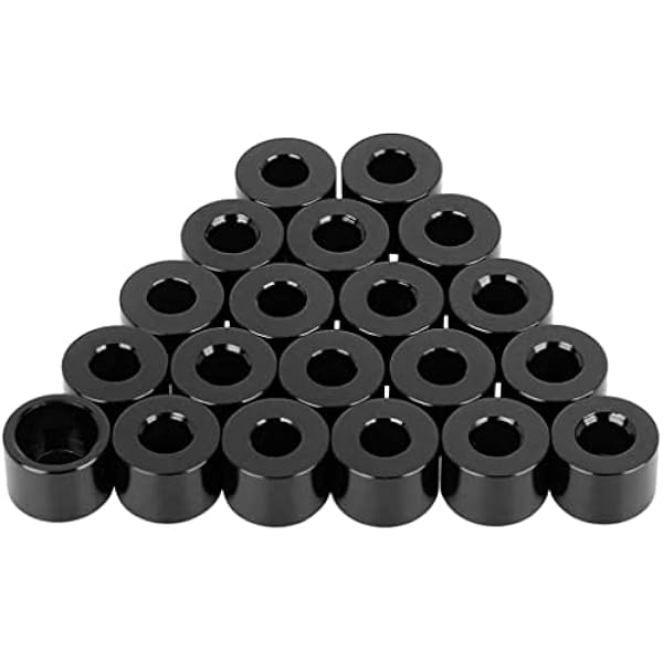 XYWHPGV 20 sztuk Motocykl 6mm Śruba Śruba Pokrywa Skrzynki Uniwersalne akcesoria mocujące Stop aluminium Czarny(bfc04 d3b13 ac1e7 295d8 8b3fd b2e68
