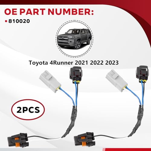 Svicari Headlight Conversion Wiring Adapter Harness for Toyota 4Runner 2021 2022 2023 2024 Replace OE 810020 Headlamp Converters Wire Harness 2PCS by Svicari - Used condition - Image 4