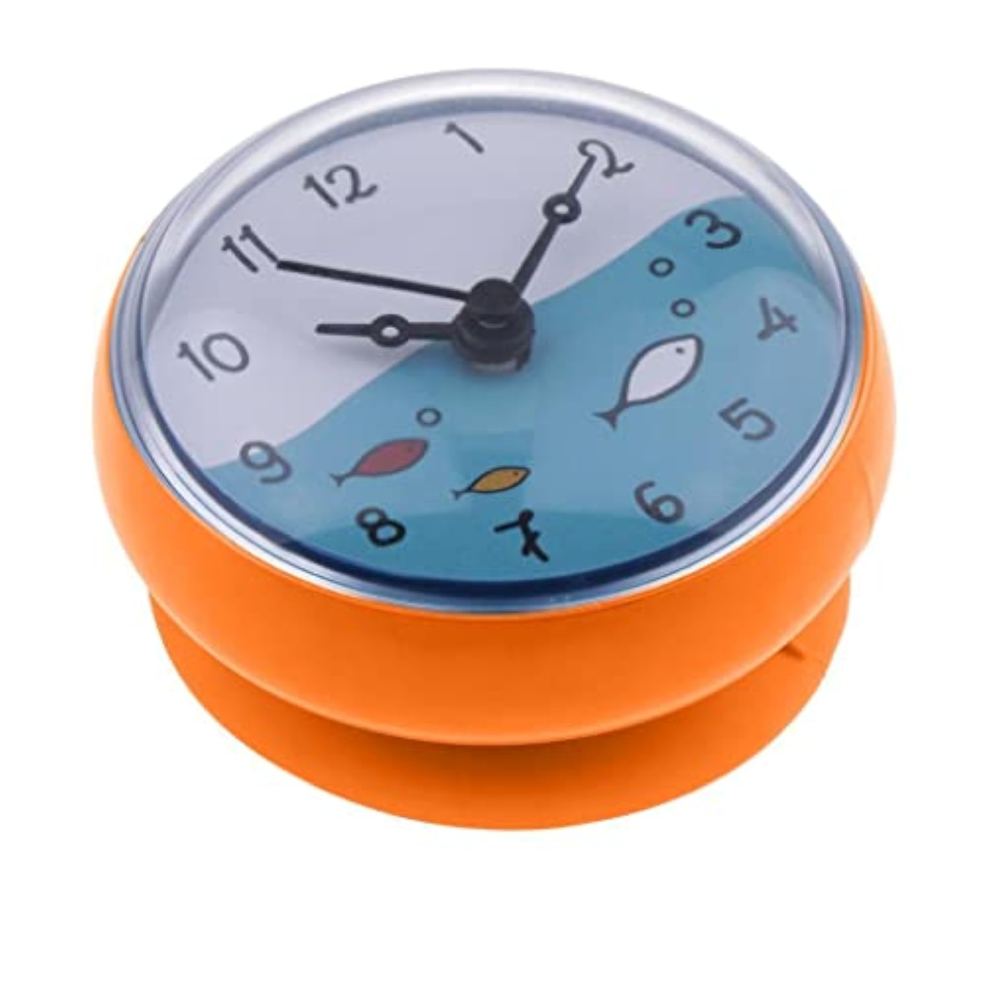 Mini Wall Clock Suction Cup Water Resistant for Bathroom/Kitchen