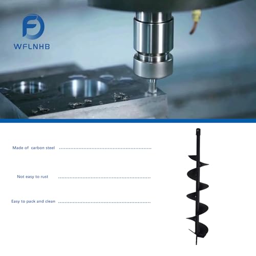 WFLNHB Auger Drill Bit Garden Spiral Drill Bit for Planting 6 x 31.5 inch Garden Plant Flower Bulb Auger for Gasoline Powered Post Fence Hole Digger by WFLNHB - Image 4