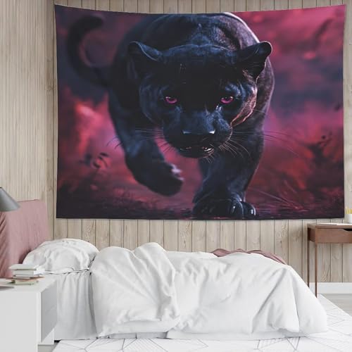 Couverture murale imprimée léopard 3D en polyester doux de salon - 5