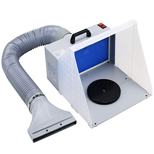 Voilamart Airbrush Spray Booth Kit Portable Spray Booth Filter and Extractor Set with Hose for Artwork Models Crafts