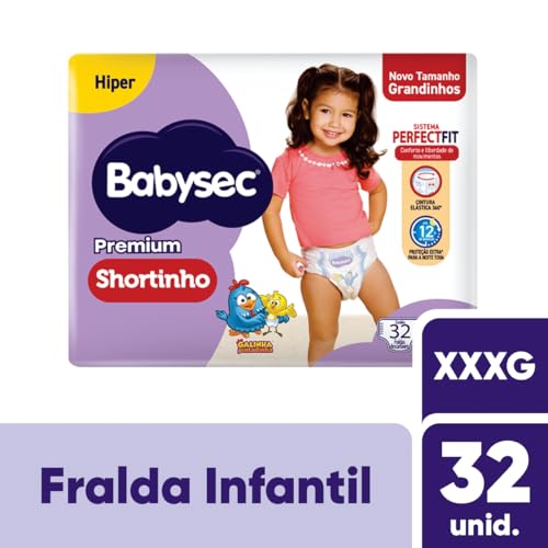 Fralda Babysec Shortinho Hiper XXXG - 32 Unidades
