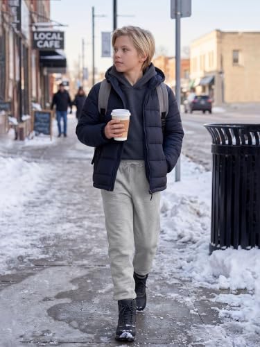 Cooraby 5 Pack Boys Fleece Lined Sweatpants Athletic Soft Youth Joggers Comfy Active Kids Sweat Pants with Drawstring - 2