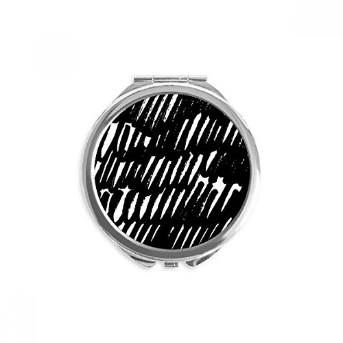 Miroir de poche brushwork ronde pour retouches maquillage portatives de format compact
