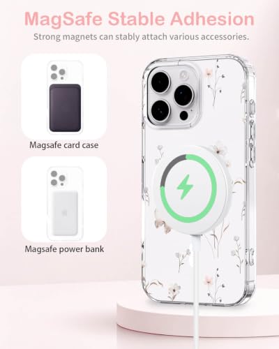 Coque antichoc iPhone 16 Pro Max MagSafe fine finie les rayures fleurs - 4