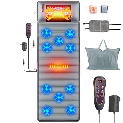 TeqHome Full Body Massage Mat with Heat, Shiatsu, Vibration