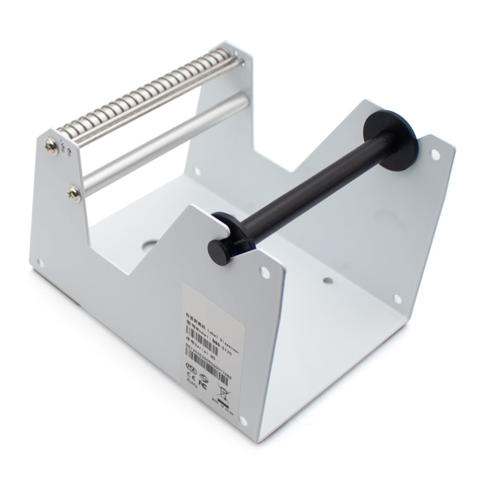 Toplionace Distributeur Manuel D'étiquettes pour Autocollants Thermosensibles de 10 à 120mm, Séparateur D'étiquettes à Codes-Barres Universel et Outil de Décollement à Largeur Réglable
