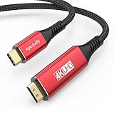 ApoJodly USB C to Mini HDMI Cable 3FT for Portable Monitor, High Speed Type C to Mini HDMI 2.0 Cord 4K@30Hz, 2K, 1080P, HDR, ARC for Laptop, MacBook, iPad Pro, iPhone 15 Pro/Max, Galaxy S23/S22