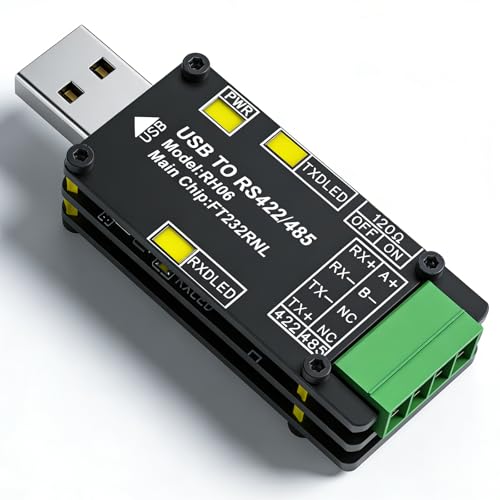 Jhoinrch USB to RS485/RS422 Converter Adapter with FT232RNL Chip onboard Triple Protection Multi-OS Compatible
