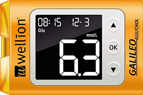 Wellion GALILEO GLU/CHOL PLUS Messgerät Set gelb (mit Auswurftaste) mmol/l Cover