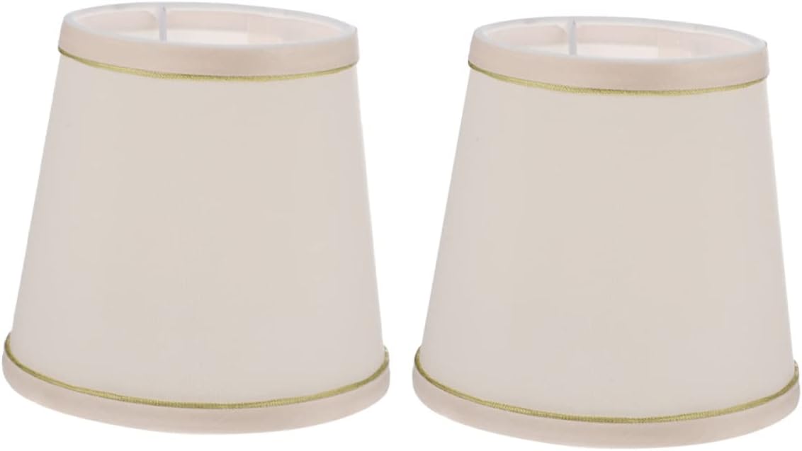 Gadpiparty 2pcs Cream-colored Lamp Shades Elegant Fabric Chandelier Covers for Ceiling and Wall Lamps Easy to Install Home Decoration