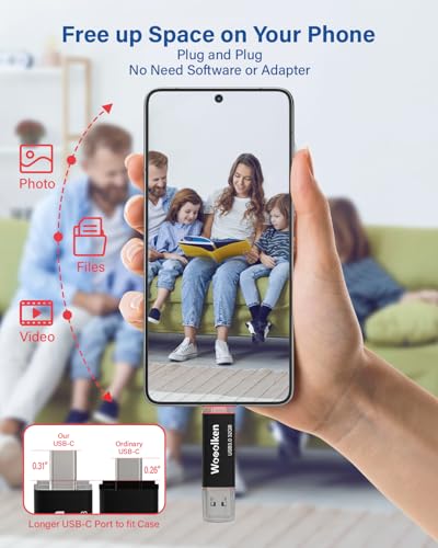 WOOOLKEN Pamięć USB C 32 GB 5 sztuk, dysk USB 3.0 typu C 32 GB 2 w 1 OTG USB C do komputera/nowego MacBooka/tabletu/smartfona Huawei, Samsung, Xiaomi, Oneplus (5 kolorów)