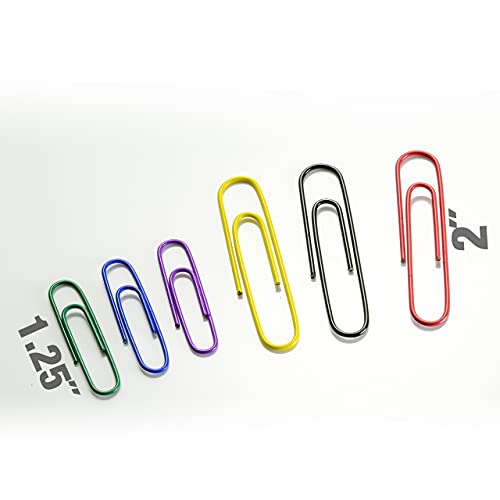 Officemate Pvc Free Color Coated Paper Clips, 450 Per Tub Office Paper Clamp (97229) #TOP1