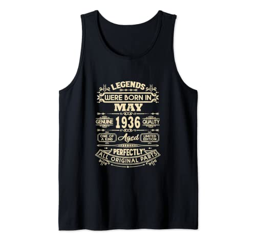 Legends Were Born In May 1936 - Regalos de cumpleaños para hombres y mujeres Camiseta sin Mangas